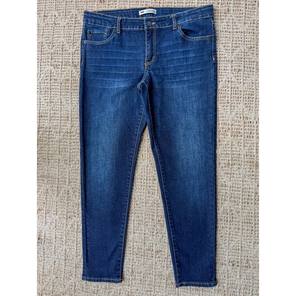 Levi’s 710 Super Skinny Jeans Plus Size 16 Dark Wash Stretch Denim